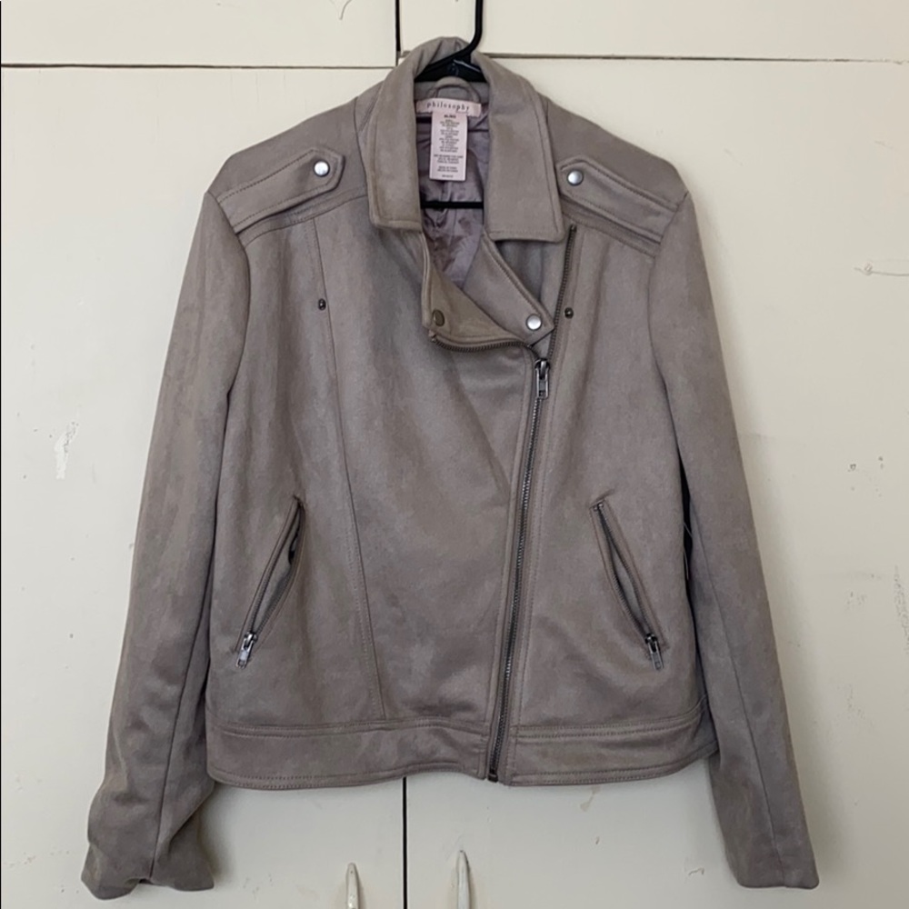 Taupe Moto Jacket